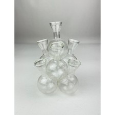 Vtg 7 Cluster Glass Bulb Vase Propagation Station Flower Floral Arranger  Box