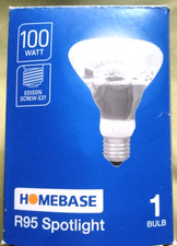 R95 100W - INCANDESCANT REFLECTOR SPOTLIGHT BULB - DIMMABLE - ES E27 - SCREW FIT