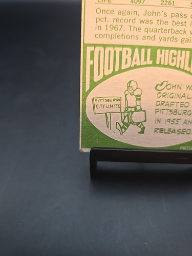 1968 Topps Johnny Unitas Colts - Imagen 11 de 11