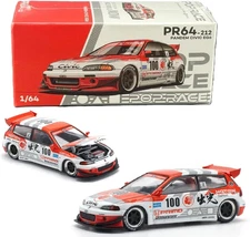 1:64 Diecast Model Car Compatible with Honda Civic EG6 Pandem V1.5 Idemitsu Moti