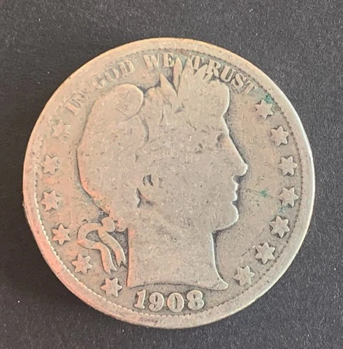 1908-O Barber Half Dollar