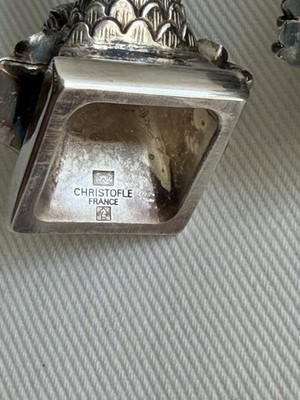 Christofle Neptune Menu Holder Silver Plate Set Of 2 | eBay