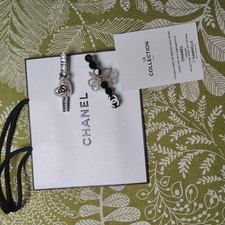 2PCS Women's Crystal Flower Hair Clips Black White Side Barrettes Gift Set