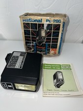 National PE-200 Electronic Flash Unit Vintage Camera Accessory Tested
