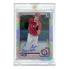 Topps Bowman Chrome 1st Evan Carter Texas Rangers /499 Card Used