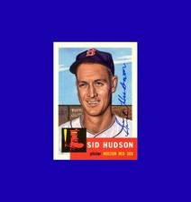 Sid Hudson 1991 Topps Archives 1953 Topps #251 - Red Sox - Signed AUTO