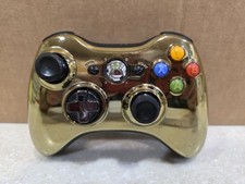 Xbox 360 OEM Wireless Controller Gold Chrome Chroma Official Genuine Tested