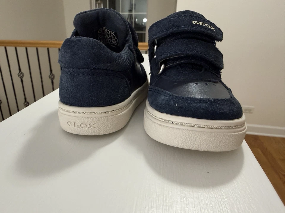 Geox Kids Nashik Boy (Toddler)  Blue Suede Sneakers Size Us 5.5 Eu 21 - Image 4 of 4