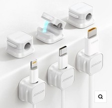 9 Pack Magnetic Cable Clips Cord Holder Under Desk Cable Management Organizer