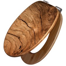 banjado Holz WC-Sitz Bambus mit Absenkautomat...