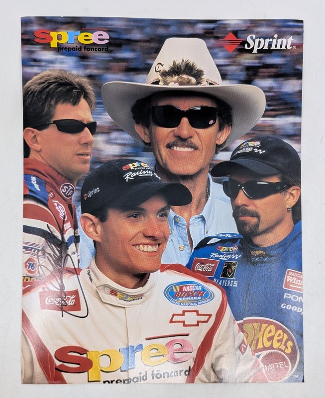 John Andretti Signed NASCAR Spree Sprint Team 8x10 Photo Richard Petty (J)