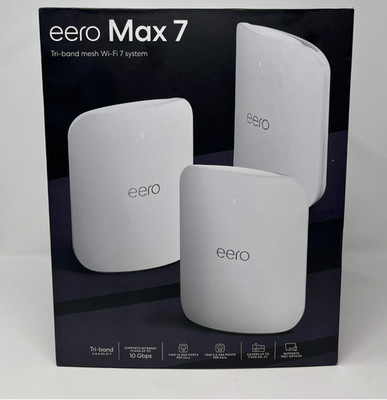 EERO MAX 7 Tri Band WiFi 7 PGBO-A7OC-5253-0056 Tri-band mesh Wi-Fi 7 System New