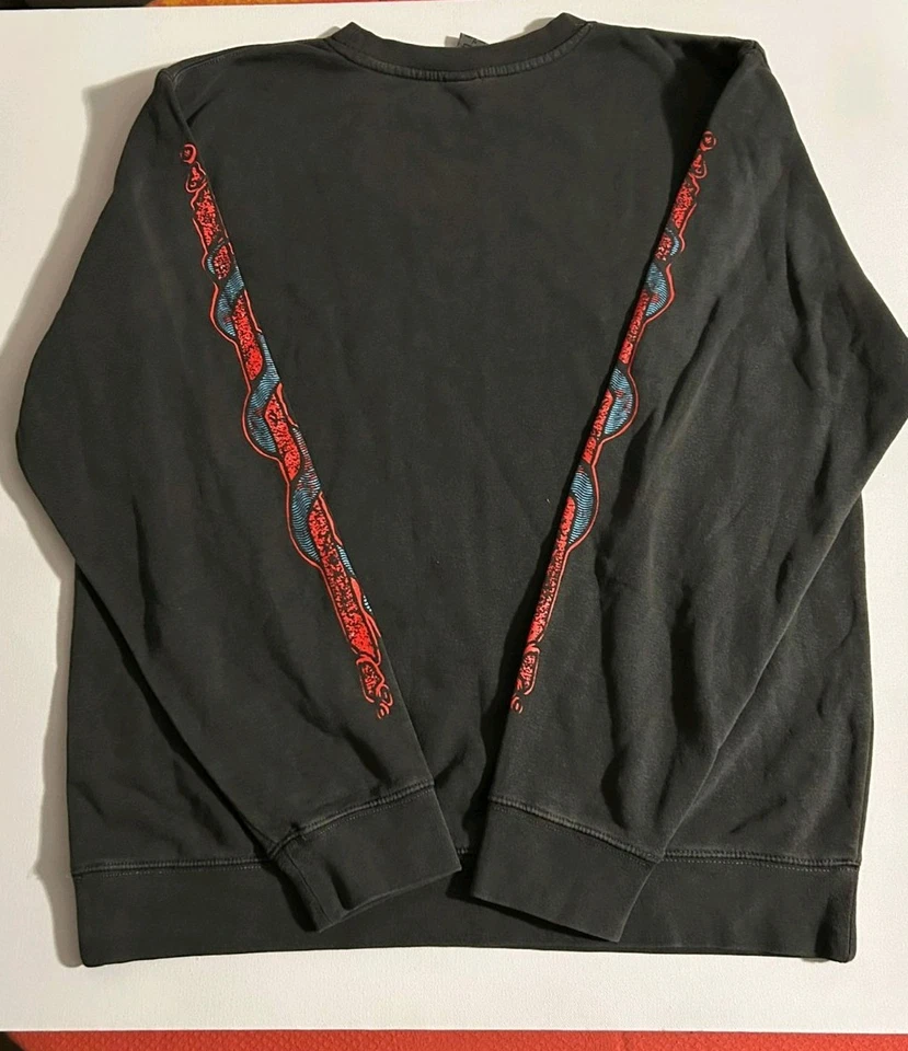 Sudadera de Concierto Ruston Kelly 'Stream & Destroy' Gris, Calaveras y Serpientes Talla M Foto 2 de 4