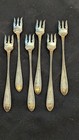 6 Sterling silver NEPTUNE Simpson Hall Miller cocktail forks 89 grams total "E" — photo 4