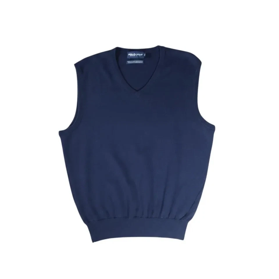 Pull pull polo golf — coton cachemire — bleu marine — taille S - Photo 1/4