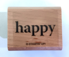 Stampin' Up "happy" Rubber Stamp