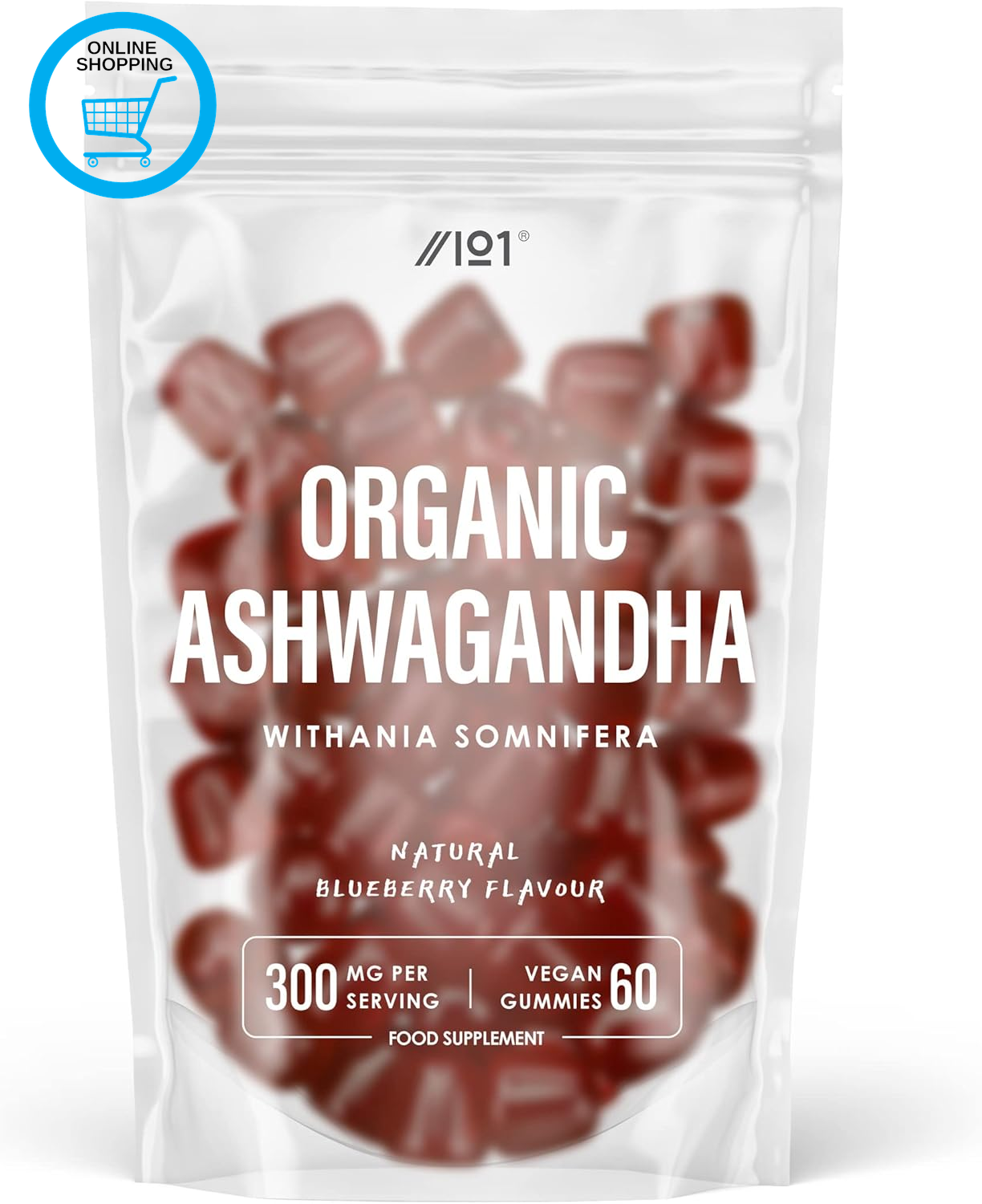 Organic Ashwagandha Gummies - 300Mg - Made with Pure Organic Ashwagandha - 99% F
