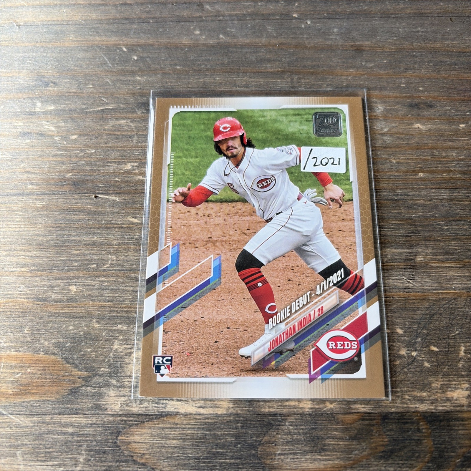 2021 Topps Update Series - Rookie Debut Jonathan India #US145 Gold /2021 (RC)