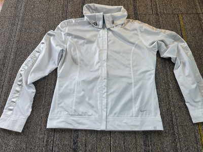 Vintage Nike Reversible Tennis Jacket Womens M Medium Gray White Blue Full Zip