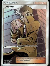 Looker Full Art Ultra Rare SM Ultra Prism 152/156 Supporter Holofoil Pokemon Car on eBay