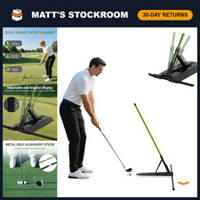 Golf Alignment Stick Holder - Training Aid for Aiming, Putting, Swing Posture