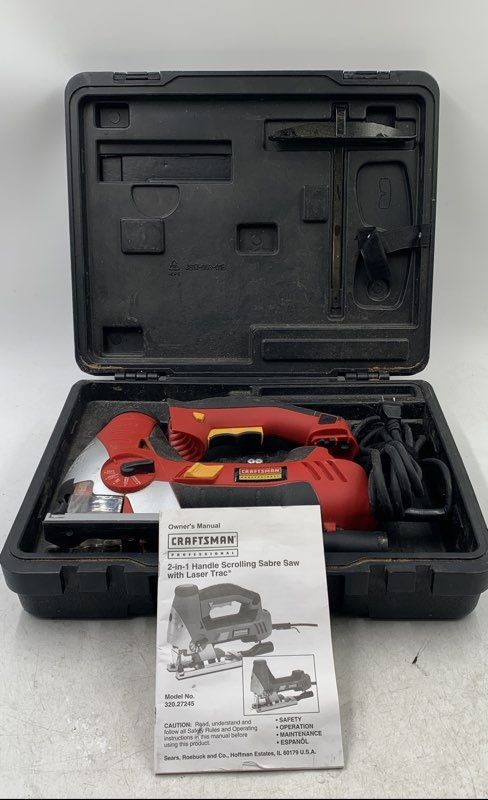 Craftsman 320.27245 2-In-1 Handle Scrolling Sabre Saw With Laser Trac