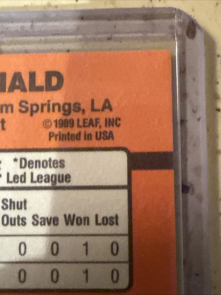 1990 Donruss Ben McDonald Triple Error. Rare Card. Very Near Mint - Image 3 of 4