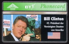 5u Bill Clinton (42nd President of The U.S.A.) L&G # 232C... MINT Phone Card
