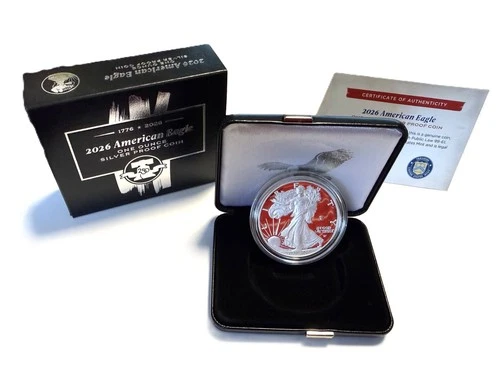 1776-2026 W Proof 1 Oz American Silver Eagle(26EA)250th Privy  Pkg. ON HAND A2