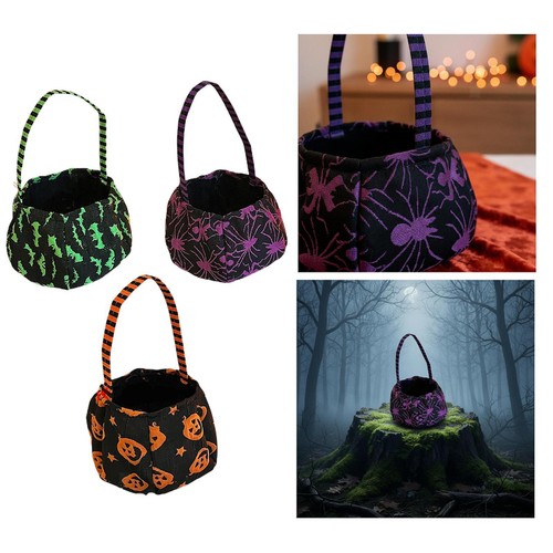Halloween Trick or Treat Bag with Handle Portable Halloween Decoration - Picture 2 of 23