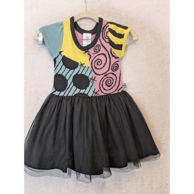 Disney Nightmare Before Christmas Dress Women's 5T Multicolor Sally Patchwork