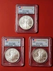 2008 AMERICAN SILVER EAGLE PCGS MS69 FIRST STRIKE / FLAG LABEL Beautiful Coins!