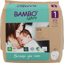 Bambo Nature Bambo Nature Eco-Nappy Size 1 - 22 Nappies-2 Pack 0.67 per nappy