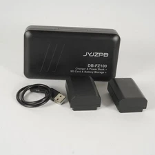 JYJZPB DB-FZ100 Battery Charger & Power Bank w/ 2  Batteries for Sony