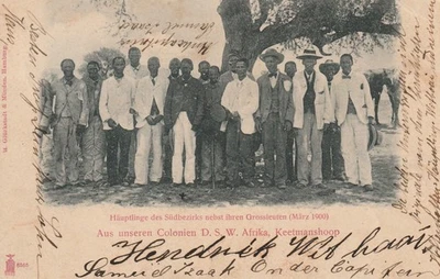 DSWA AK Originalunterschrift !Hendrik Witbooi und Samuel Izaak. Jannowitz 1901 - Bild 1 von 2