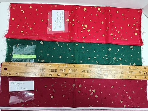 Lot Of 3 Joan Kessler Celestial Stars Moon Cotton Sewing Craft Quilting 90s Y2k - Picture 9 of 18