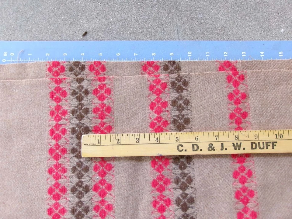 ~1 yd 1970s Wool Fabric Woven Flowers Skirt Length Vintage TWEED Woven Twill - Image 3 of 4