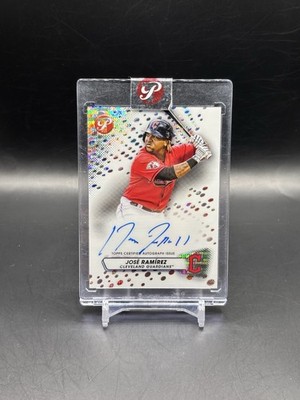 JERSEY # MATCH 11/99 JOSE RAMIREZ 2023 TOPPS PRISTINE AUTOGRAPH PRISTINE AUTO