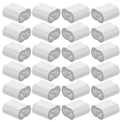  100 Stück Aluminium-Crimpschellen, 4-mm-Kabel-Doppelhülsen, Drahtseilschlaufen