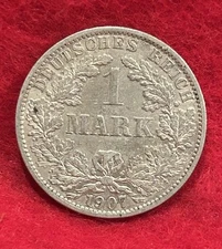 SILVER - 1907 A German One 1 Mark - Extra Fine World Coin - KM# 14