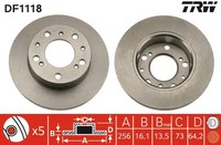 2X Bremsscheibe TRW DF1118 FüR Peugeot Ducato Talento C25 CitroËN Fiat J5 Bus