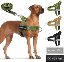 SlowTon No Pull Dog Harness - Heavy Duty Dog Harness and Leash Set for Medium La