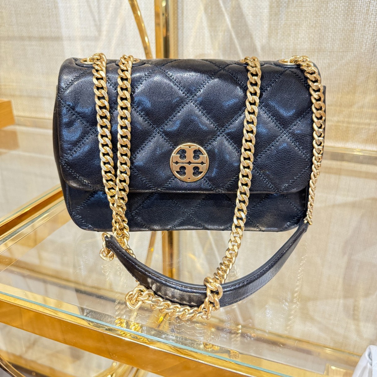 Tory Burch ストライプ かごバッグ　ネイビー Tory Burch Nylon Scout Stripe Crossbody | Tory Burch Handbags