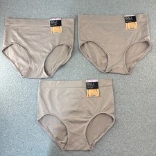 Bali 3 Pack One Smooth U All Over Smoothing Brief Panty Warm Steel Medium NWT