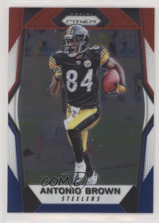 2017 Panini Prizm Red White & Blue Prizm Antonio Brown #134 3c7