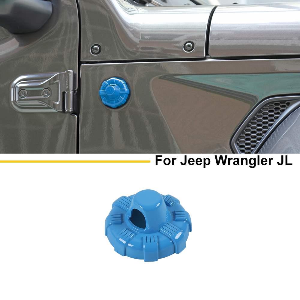 13-inch AM/FM Radio Antenna + Base Cover Trim – Red, Fits Jeep Wrangler JK JL (2007+)