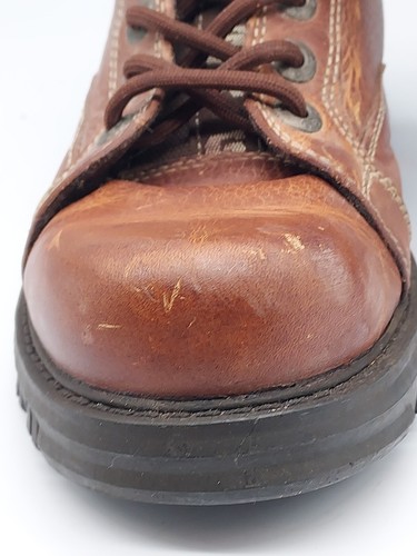 GBX Baker Peanut Leather Lace Up Chunky Oxford Chukka Boots Mens Size 8M - Picture 7 of 13