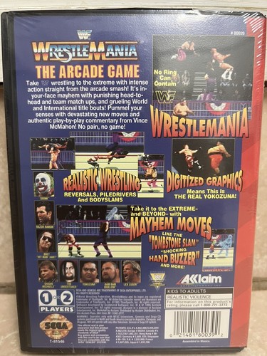 WWF WrestleMania: The Arcade Game (Sega Genesis, 1995) - Nuevo en el envoltorio retráctil - Imagen 2 de 6