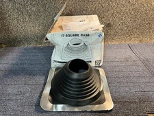 (QTY 10) Standard Master Flash #7 Square Base Roof Pipe Flashing Black EPDM