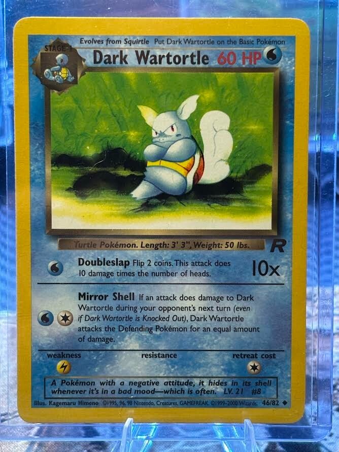 Pokemon Base Set Dark Wartortle 46/82 Team Rocket Regular FREE SHIPPING 